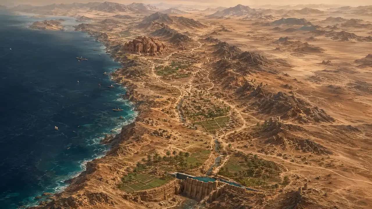 بازسازی مفهومی جغرافیای تاریخی قرآن در امتداد غرب عربستان از مأرب تا نزدیکی سینا